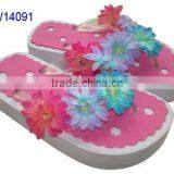 Girl Flower Slippers, Plastic Girl Sandals, Cute Girl Flip Flop