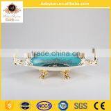 2016 Popular Home Decorate Luxury Art and Crafts Ivory 22"big Ceramic Porcelain Bowl Vase With Gold thumbnail-6