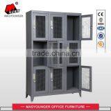 High Quality Staff and Worker Clothes Metal Mesh 9 Doors Locker With Feet thumbnail-4