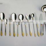 Stainless Steel 72pcs Cutlery Set With Gold-palting