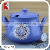 Best Selling Items Black Matt Finished Ceramic Soup Bowl Lid and Handle thumbnail-4