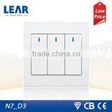 Hot Sale N7 Range 3 Gang Wiring Devices