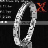 Wholesale Europe Jewelry 316l Silver Stainless Steel Bracelet Clasp For Fashion Men thumbnail-1