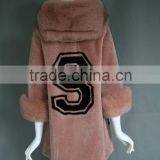 Brand New Shearing Lamb Trend Luxury Lamb Shearing Skin Leather Coat Ladies Long Fur Clothes thumbnail-4
