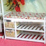 2015 refined wooden shoe racks/home furniture