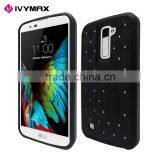 ivymax holster case for LG Q10 bling diamond hybrid case