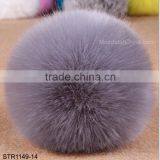 19 Colors Size of 10cm Cute Fluffy Ball Imitation Fox Fur Ball Keychain Pendant Handbag Charm Keyring thumbnail-5