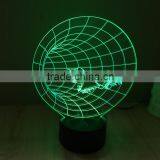 3D Optical Night Light Time Machine 7 RGB Light Colors 10 LEDs AA Battery or DC 5V Mixed Lot thumbnail-6