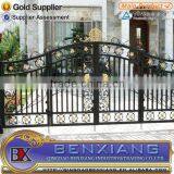 Black Powder Coated Cheap Wrought Iron Fence Gate Made in China