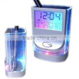 Clock, LCD Clock With Pen Holder thumbnail-1