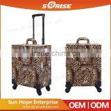 Wholesale Plastic PVC Travel Cosmetic Bag Light Trolley Makeup Case With External Wheel thumbnail-2