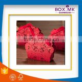 2016 Custom Printed High Quality Newest Red Ribbon Paper Box For Wedding Favors