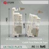LY-FP202-C6A STP Cat6A Module UK Type FACE PLATE