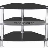 2016 NEW DESIGN LCD TV STAND CHEAPER GLASS TABLE BLACK GLASS LIVING ROOM STAND thumbnail-2