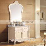 WTS-8366 35" Single Vanity With Natural Marble Top Used Bathroom Vanity Cabinets