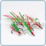 Original Design Red Feather Less Harm the Fish Circle Hooks Fishing thumbnail-2