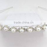 Diamond Latest Design Bridal Custom Pearl Headband thumbnail-1