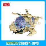 Funny Battery operated bump and go toys Military helicopter with music and light for toddler