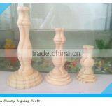 Set of 3 Unfinished Pine Wooden Candle Holder thumbnail-1
