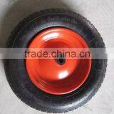 Qingdao Factory Wheel Barrow Tyre 3.50-8 / 14 Inch Pneumatic Rubber Wheels thumbnail-4