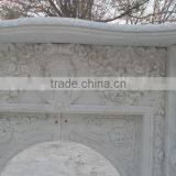 European Style Arch Marble Fireplace Mantel thumbnail-4