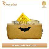 Eco-friendly Brown Washable Kraft Paper Cosmetic Clutch Bag thumbnail-2