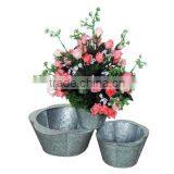 High Quality Best Selling Eco Friendly Set of Round Zinc Flower Vase From Viet Nam thumbnail-1