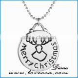 Christmas Snowflakes Deer Engrave Pendant Necklace Factory Direct Sale thumbnail-4