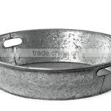 Round Raw Finished Antique Tray thumbnail-1