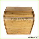 Bamboo Sustainable Bread Bin Keeper Bread Box Homex BSCI/Factory thumbnail-2