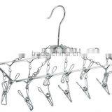 Stainless Steel Metal Clothes Hanger Socks Hanger Folding Drying Rack Hanger thumbnail-2