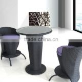fashion wicker bar high table and chairs set
