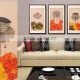 Framed Handmad Fabric Painting Designs Scenery Art thumbnail-4