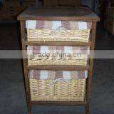 Wooden Cabinet With Wicker Baskets thumbnail-2