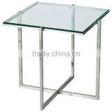 2015 New Design Metal Base Coffee Table , Glass Top