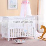 Wholesales Price Multifuntional 8 in 1New Born Baby Bed, Wooden Baby Crib With Wheels thumbnail-1