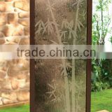 Bamboo Vietnam traditional glass waterfall wall bamboo room divider