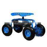 GS-01 Rolling Work Seat With Tool Tray Garden Cart thumbnail-4