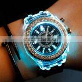 High Quality Free Sample Unisex Led Light Watch Colorful Silicone Strap Wristwatch thumbnail-4