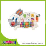 Most popular plastic cartoon rabbit keyboard electric piano toy