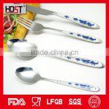 Korea Type Popular Drop Rubber Flower and Price Reasonable Stainless Steel Promotional Cutlery thumbnail-1