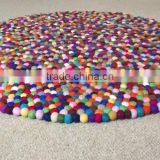 High Quality Nepal Handmade Round Wool Felt Ball Carpets/rugs thumbnail-4