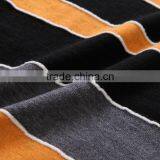 Mens Brand Wool Black Yellow Crew Neck Stripe Wool Sweater thumbnail-6