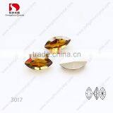 Top Quality Amber Crystal k9 Material Horse Eye Cut Point Back Loose Rhinestone Beads Fashion Accessories Factory Wholesale thumbnail-1
