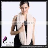 CX-S-154K China Factory Wholesale Cheap Real Rex Rabbit Fur Fashion Scarf Women thumbnail-4