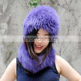 CX-C-01G Womens Girls Knitted Fur Hat Real Fur Winter Hats thumbnail-1