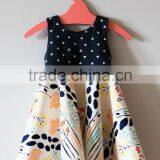 2017 New Arrival 100% Cotton Woven Printed Floral Kid Girls' Dress thumbnail-1