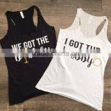 2017Fashion Custom Printing Wholesale Cotton Gym Women Tank Tops Singlet thumbnail-4