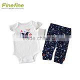 Baby Girl 2 Piece Clothing Set Little Girl Print Short Set Baby Clothes thumbnail-1