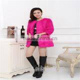 New 2016 Women's Coats Colorful Real Fur Coat Female Luxury Rabbit Fur Winter Jacket Women New Arrival Overcoat thumbnail-1